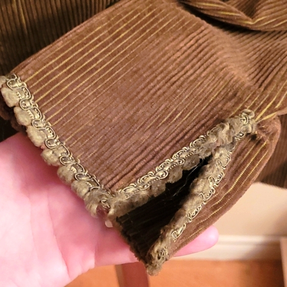 Fuentecapala Dark Academia Brown Corduroy Blazer - Picture 5 of 8